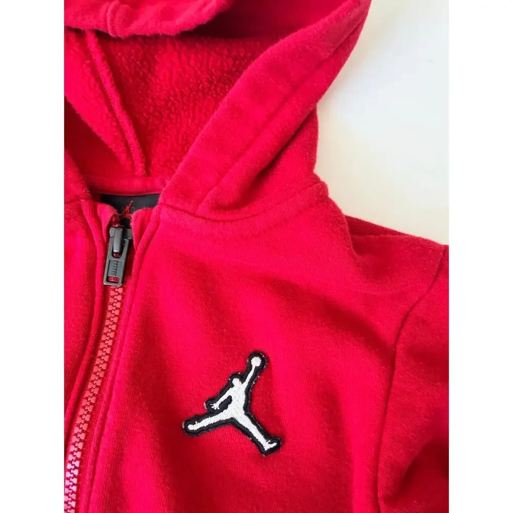 Jordan Toddler Boys' Red Fleece Full Zip Hoodie - 3T